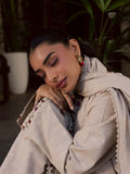 Mannat Clothing Laila Winter Pret '25 Karandi Embroidered Stitched Suit-Pine