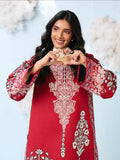 Mahnur Anaya Vol.2 Lawn Embroidered Stitched 3-Piece Suit-AN-2-01-Red