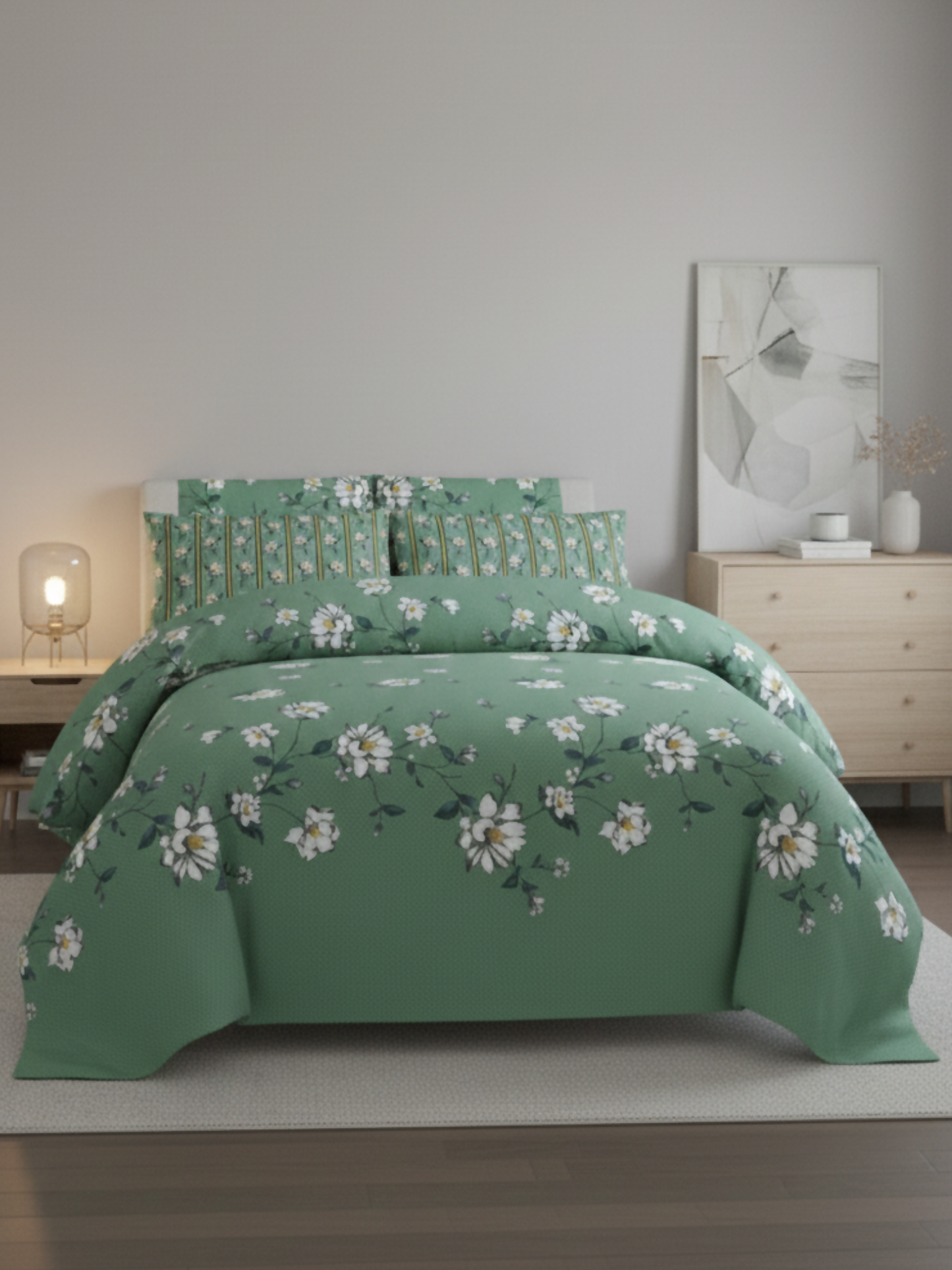 Salonika Cotton Printed 6-Piece Comforter Set-457