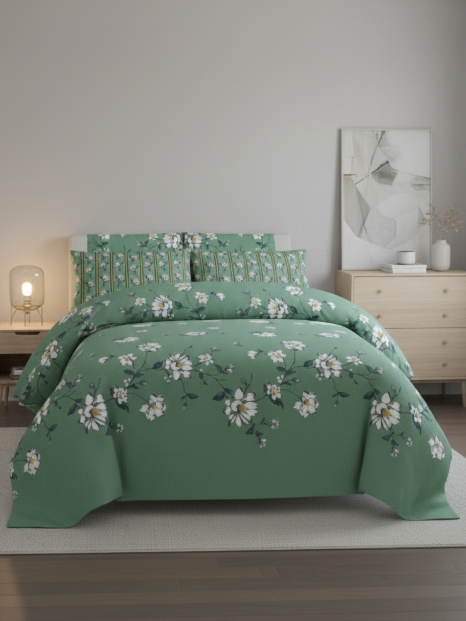Salonika Cotton Printed 6-Piece Comforter Set-457