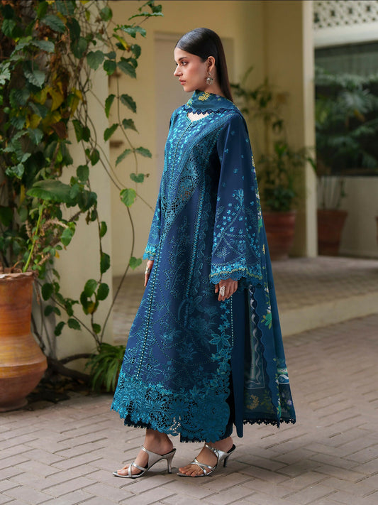 Blue Binilyas Heritage Dore Summer'26 Lawn Embroidered Stitched 3-Piece Suit-173-A