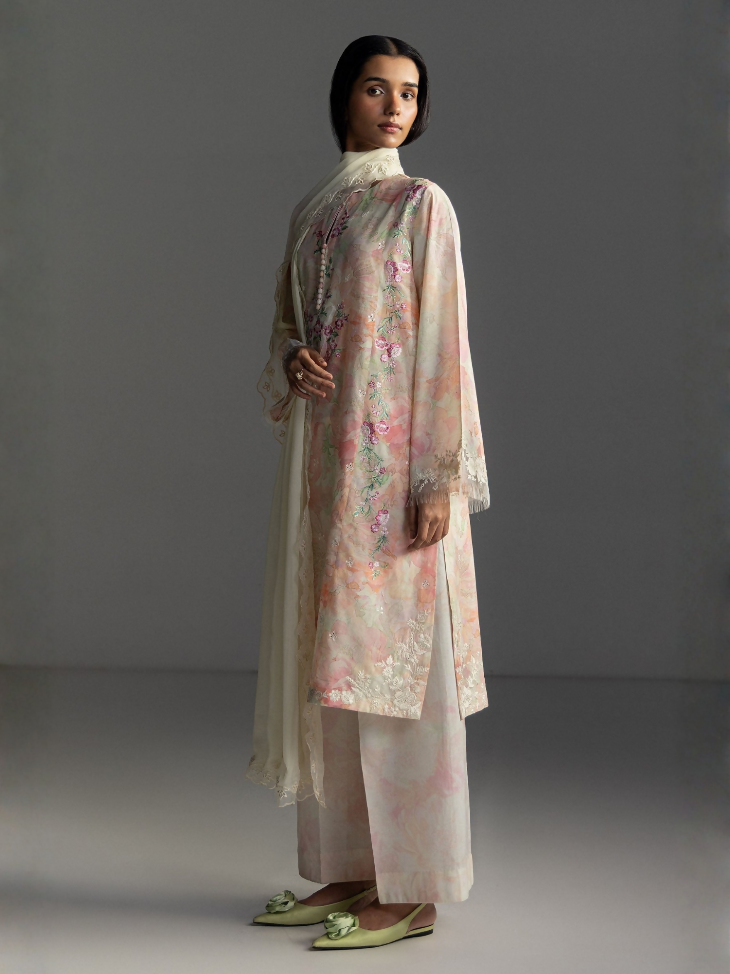COCO by Zara Shahjahan Lawn'26 Embroidered Unstitched 3-Piece Suit-Aira-6B