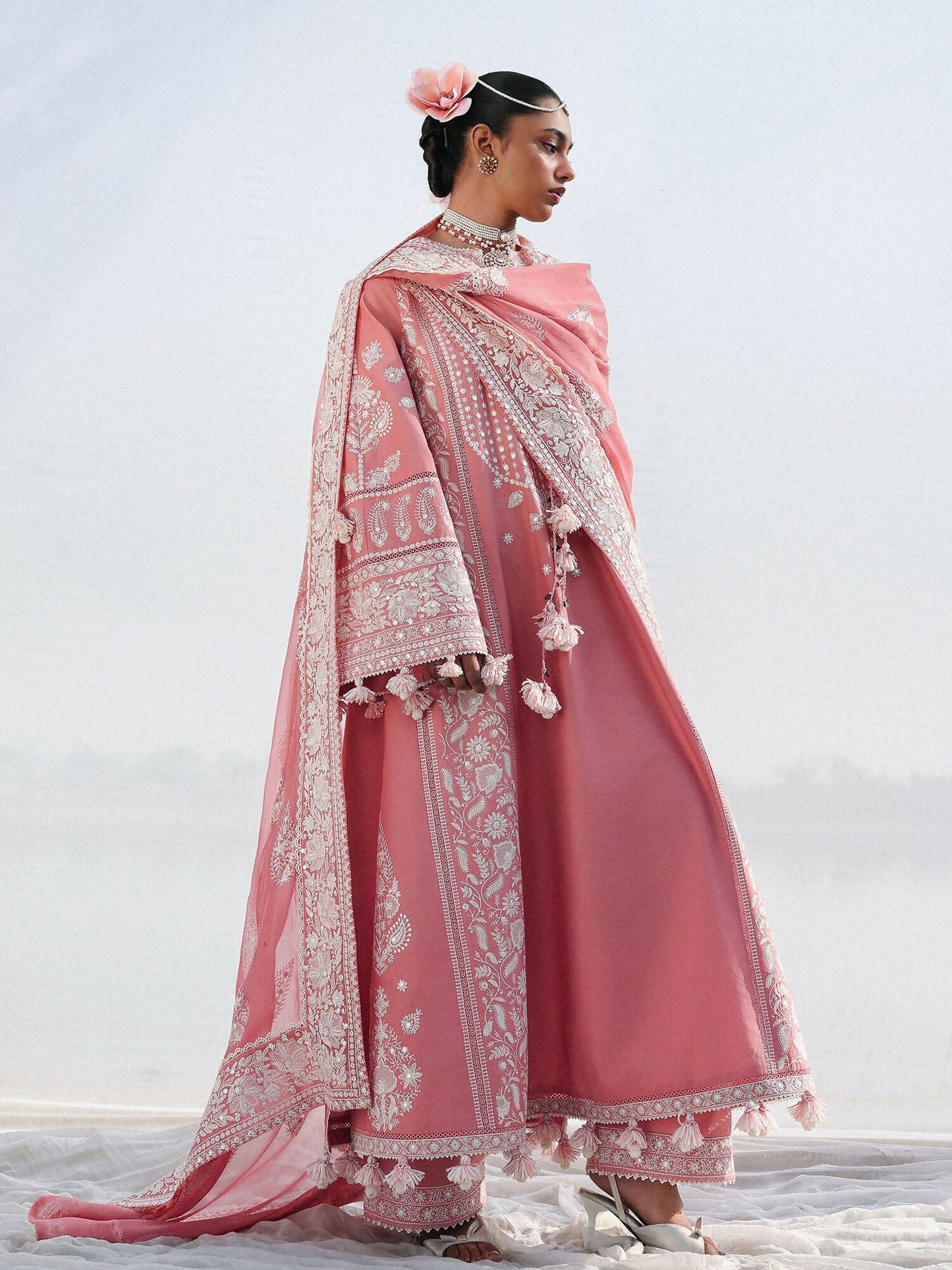 Hussain Rehar Luxury Lawn'26 Eid Edit Embroidered Unstitched 3-Piece Suit-Sorti