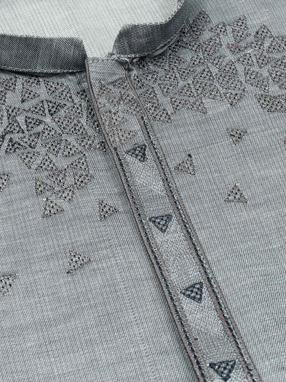 Velvour Boys Cotton Embroidered Stitched Kurta-VB199-B