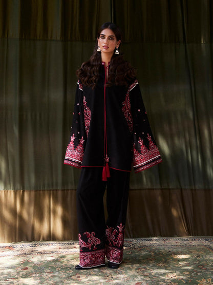 Jugnu By Hussain Rehar AW 25 - Edit I Karandi Embroidered Scarf-Banhi