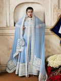Hussain Rehar Festive Pret'25 Chanderi Embroidered Stitched 4-Piece Suit-Mehrabeen
