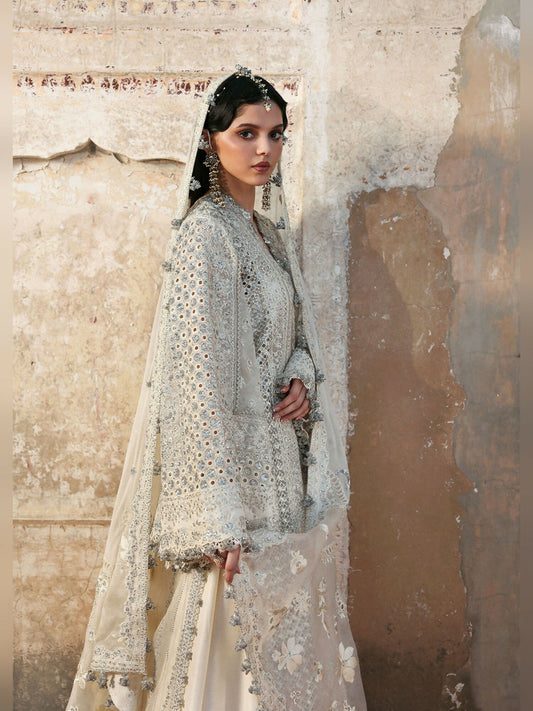 Hussain Rehar Massarat Festive Unstitched'25 Organza 3-Piece Suit-Sitara