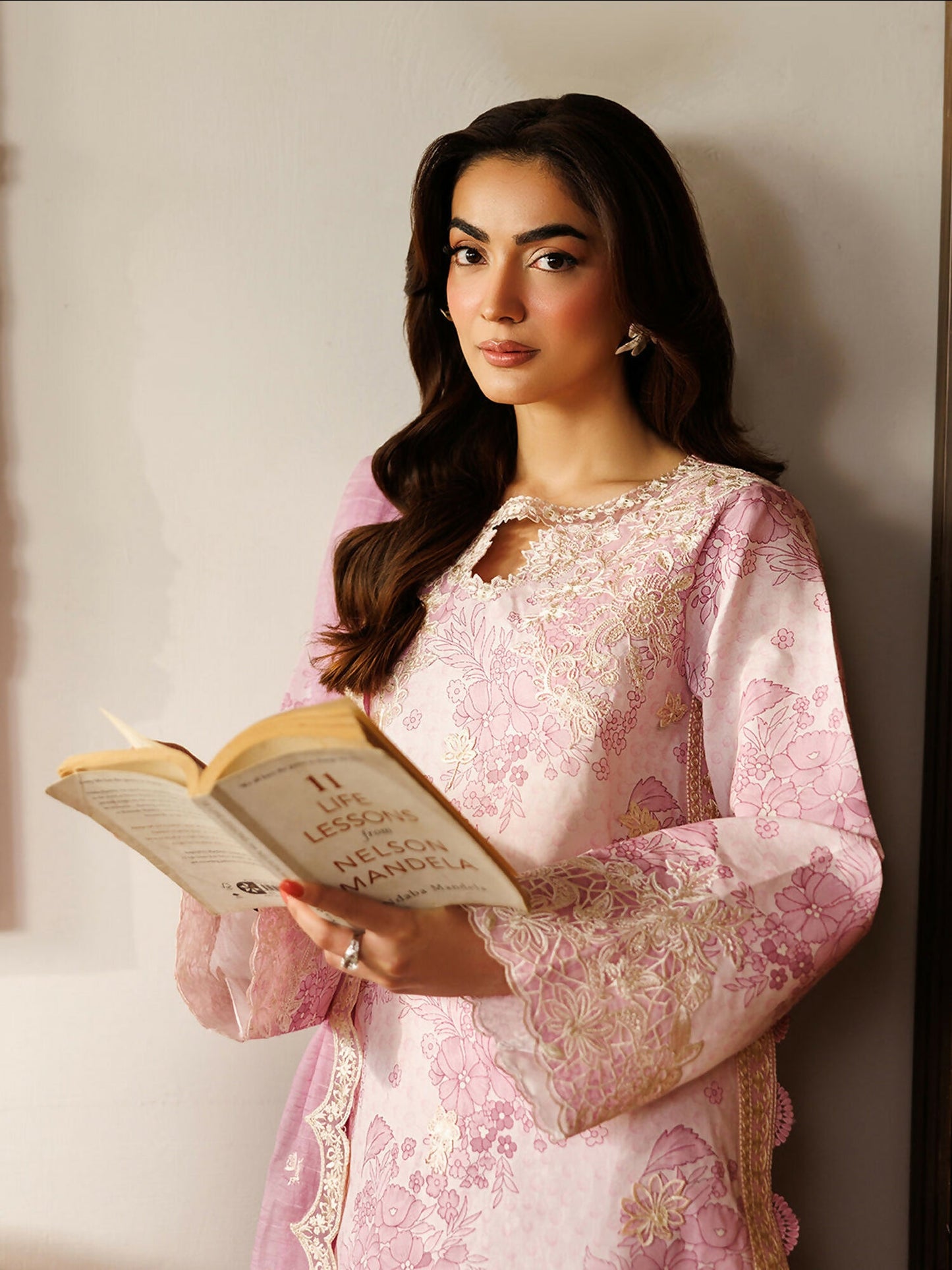 Mahnur Leila Lawn'26 Embroidered Stitched 3-Piece Suit-L-12