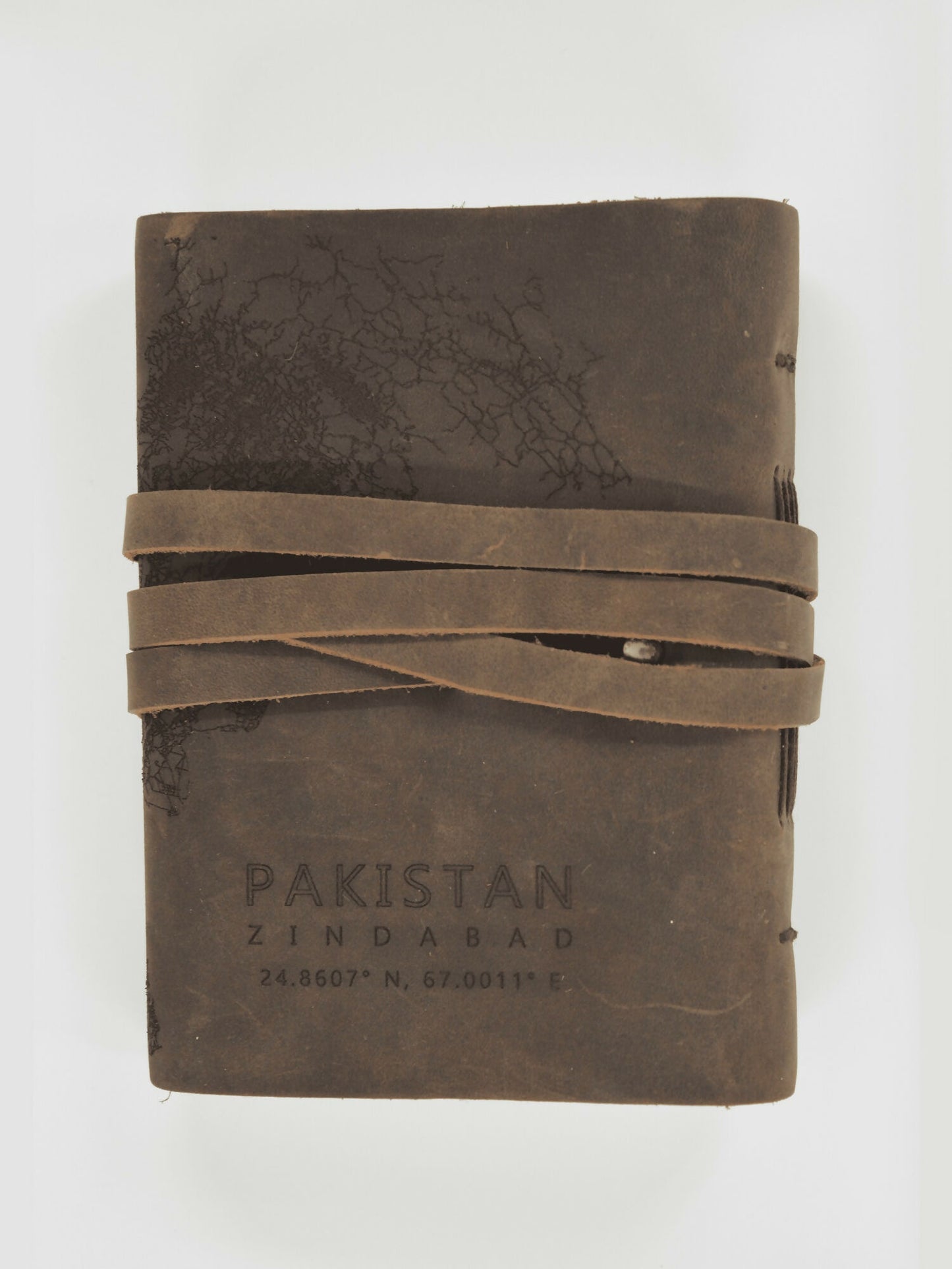 MappedPK Pakistan Mapped Leather Journal