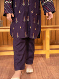 Velvour Girls Cotton Embroidered Stitched 2-Piece Suit-VG101-B