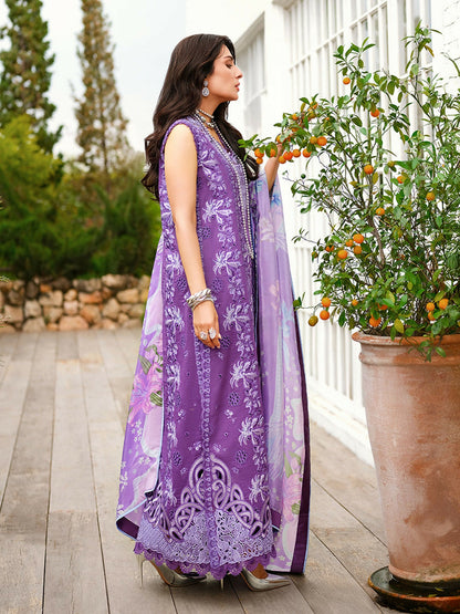 Mushq A Moi Luxury Lawn Embroidered Unstitched 3-Piece Suit-Lovers Lane