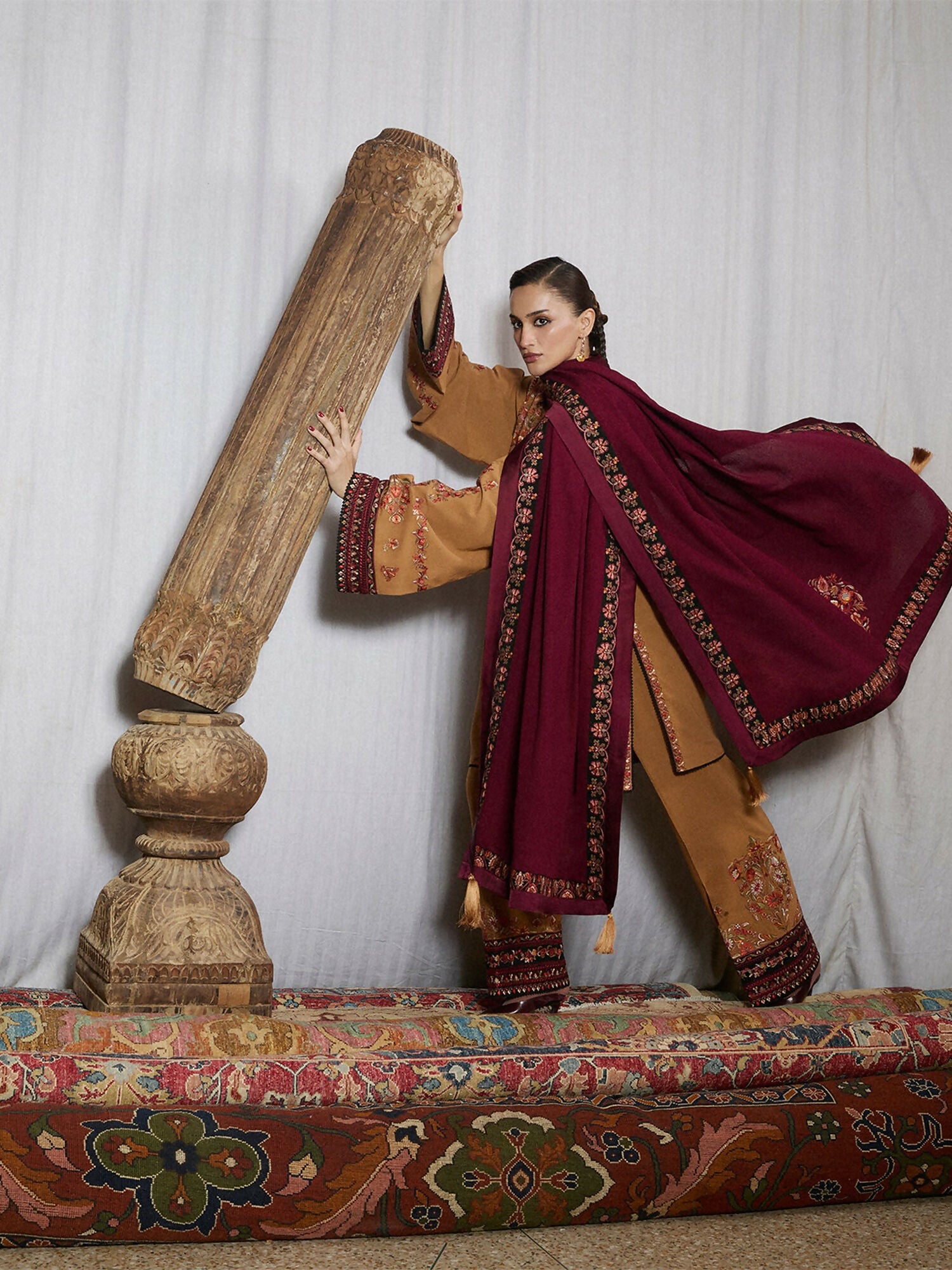 Jugnu by Hussain Rehar Karandi AW 25 - Edit III Embroidered Unstitched 3-Piece Suit-Zrov