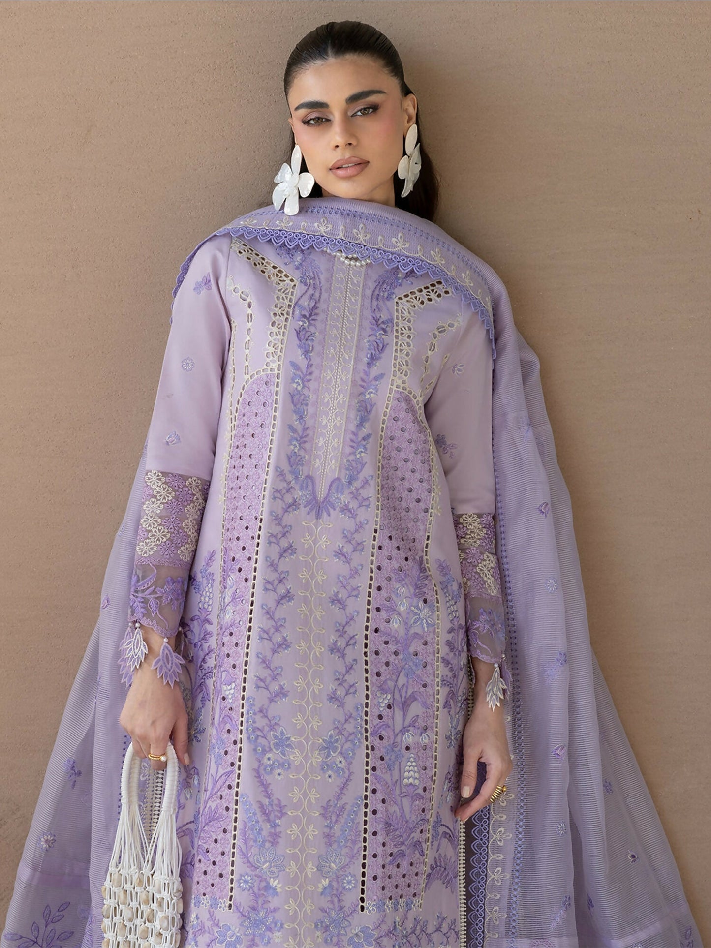 Mahnur Sirene Luxury Lawn'26 Embroidered Stitched 3-Piece Suit-S-07