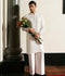 Hussain Rehar The Scent Luxury Pret SS'25 Raw Silk Embellished 2-Piece Suit-Vellin