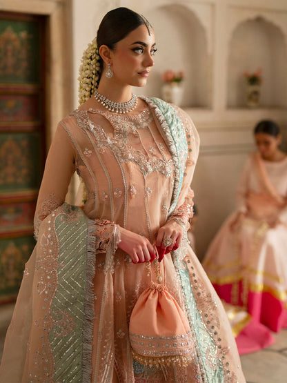 Parishay Ranibagh Luxury Formals Organza Embroidered Stitched 3-Piece Suit-Roshanara