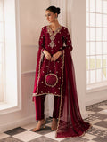 Allure By IH Be-My-Guest Thai Silk Embroidered Stitched 3-Piece Suit-Burberry