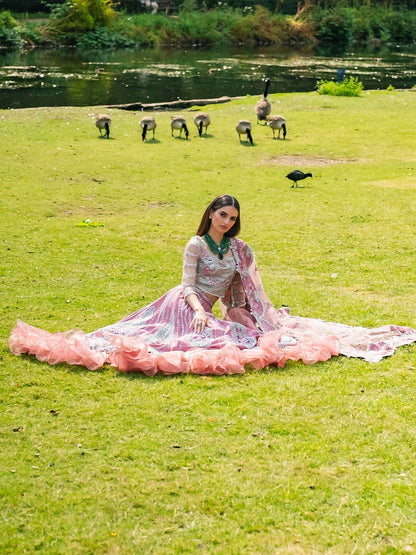 Shiza Hassan Lillian Wedding Formals Net Embellished Stitched 3-Piece Suit-Irina