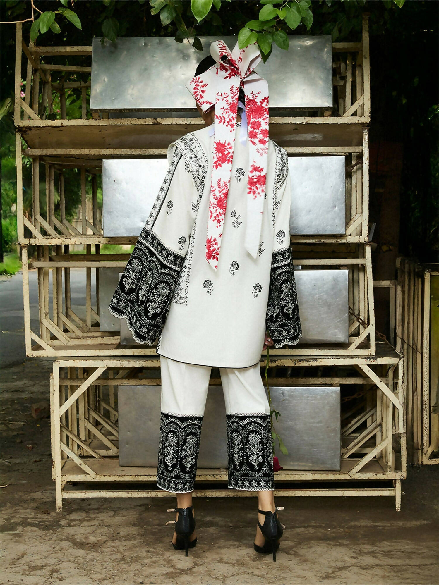 Jugnu By Hussain Rehar Mono'25 Edit IV Cotton Embroidered Stitched 2-Piece Suit-Ayai
