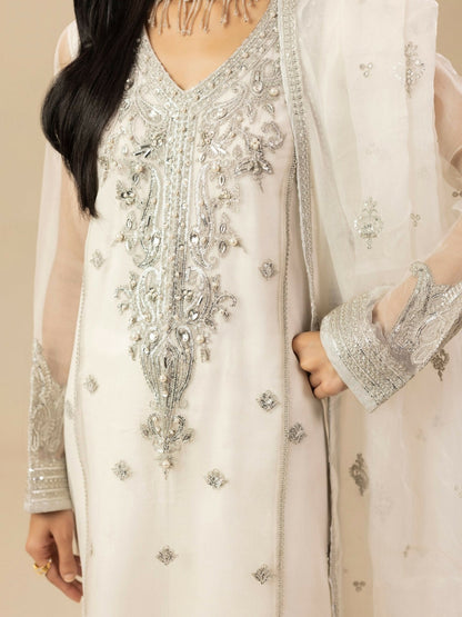 Shurooq Garden Of Dreams Organza Embroidered Stitched 3-Piece Suit-Jasmine
