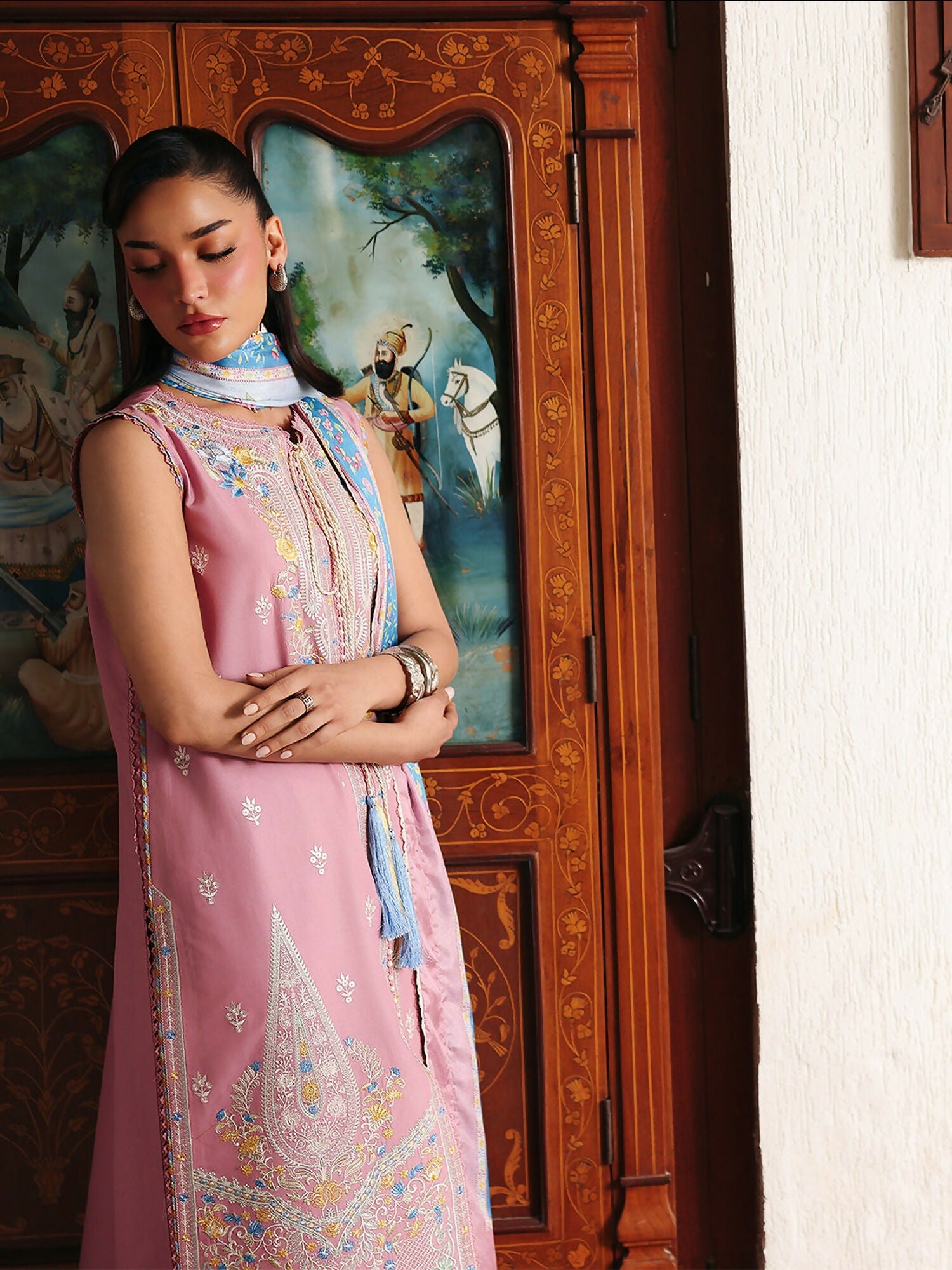 Binilyas Lumina Summer Lawn Embroidered Unstitched 3-Piece Suit-L77-B