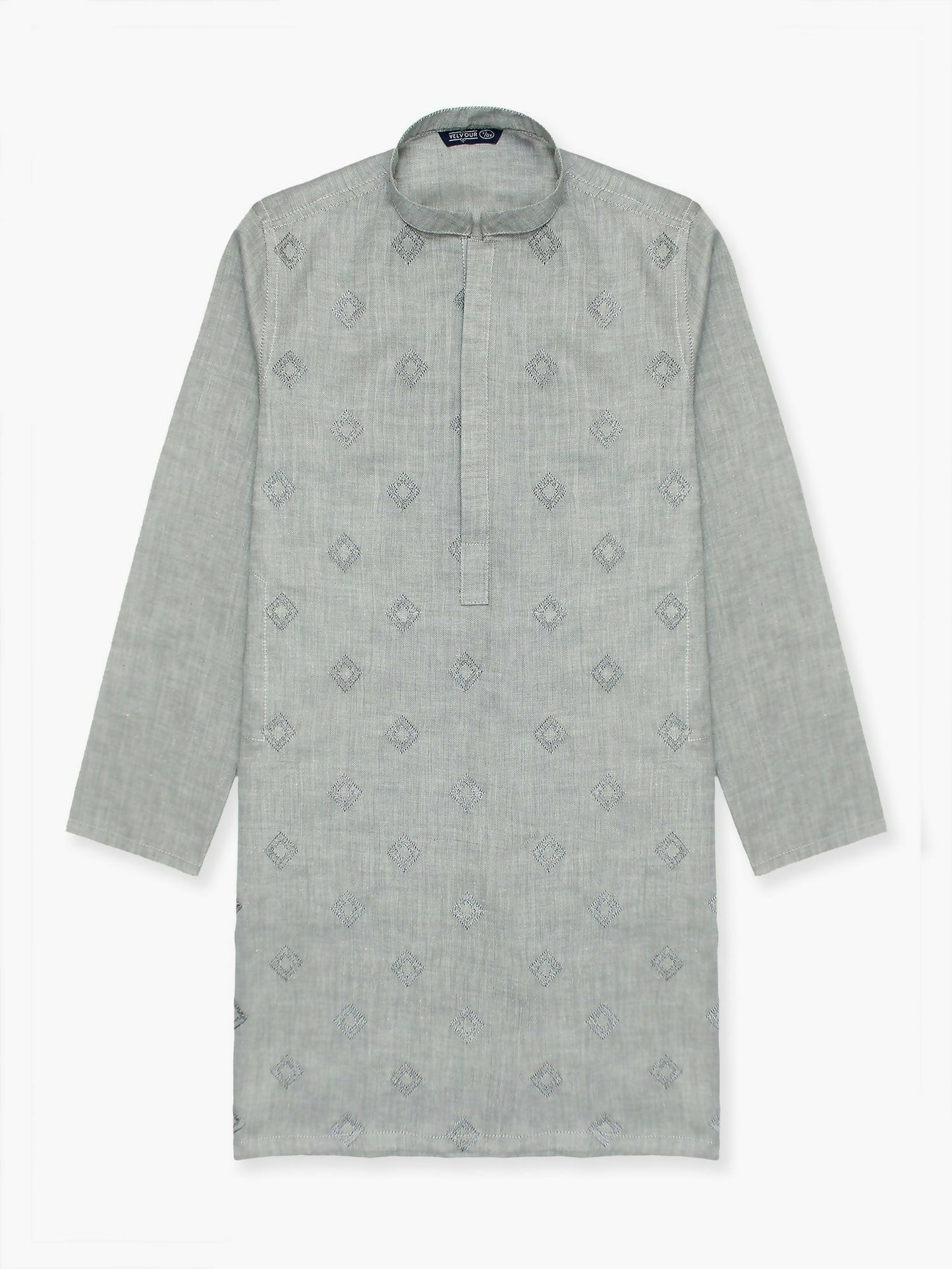 Velvour Boys Cotton Embroidered Stitched Kurta-VB196-I