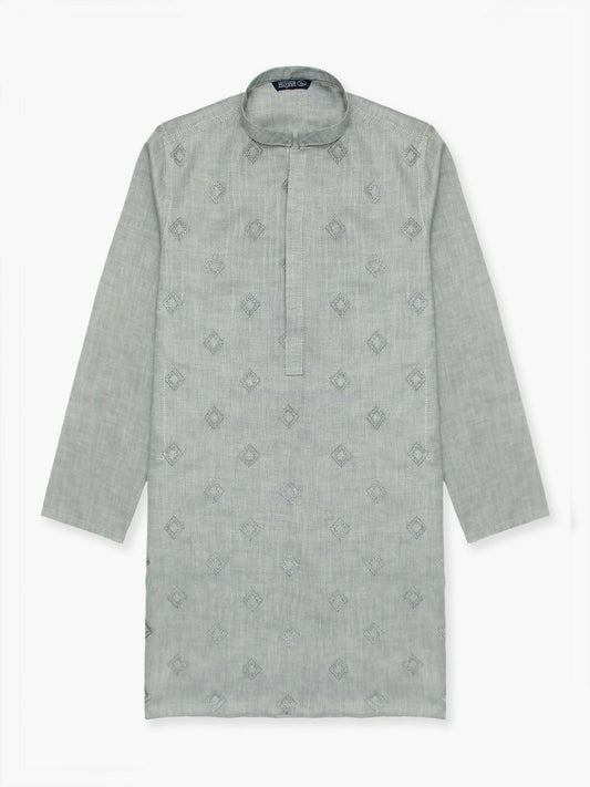 Velvour Boys Cotton Embroidered Stitched Kurta-VB196-I