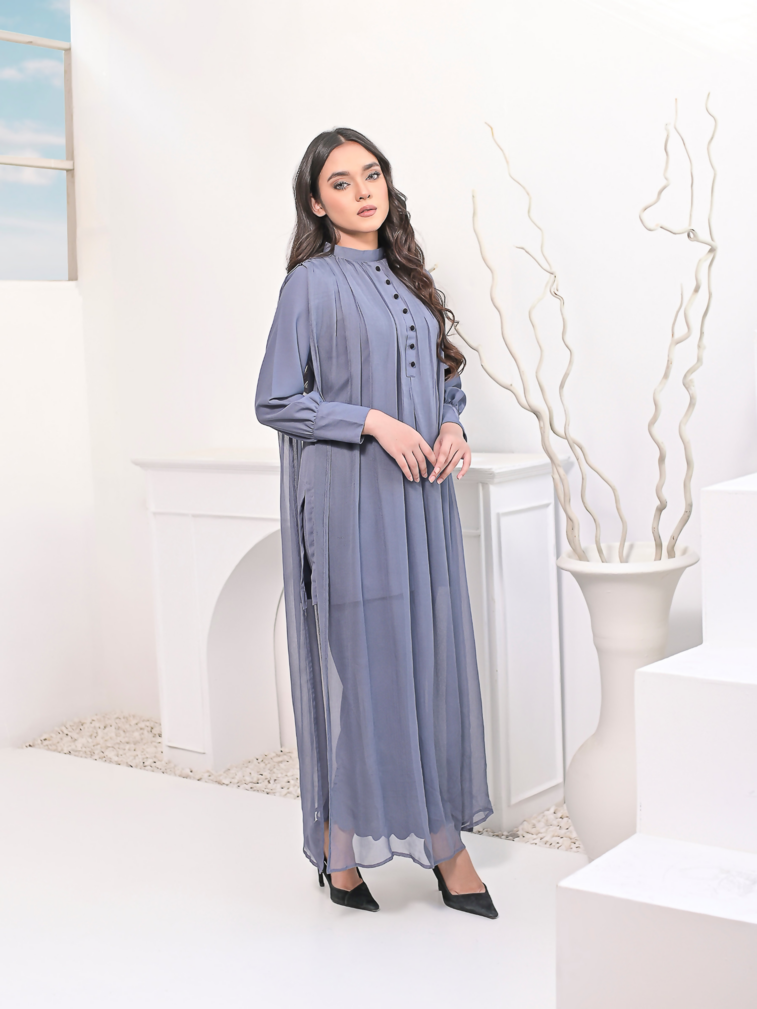 Ruby's Couture Haute & Chic Georgette Cape Set-Lexi