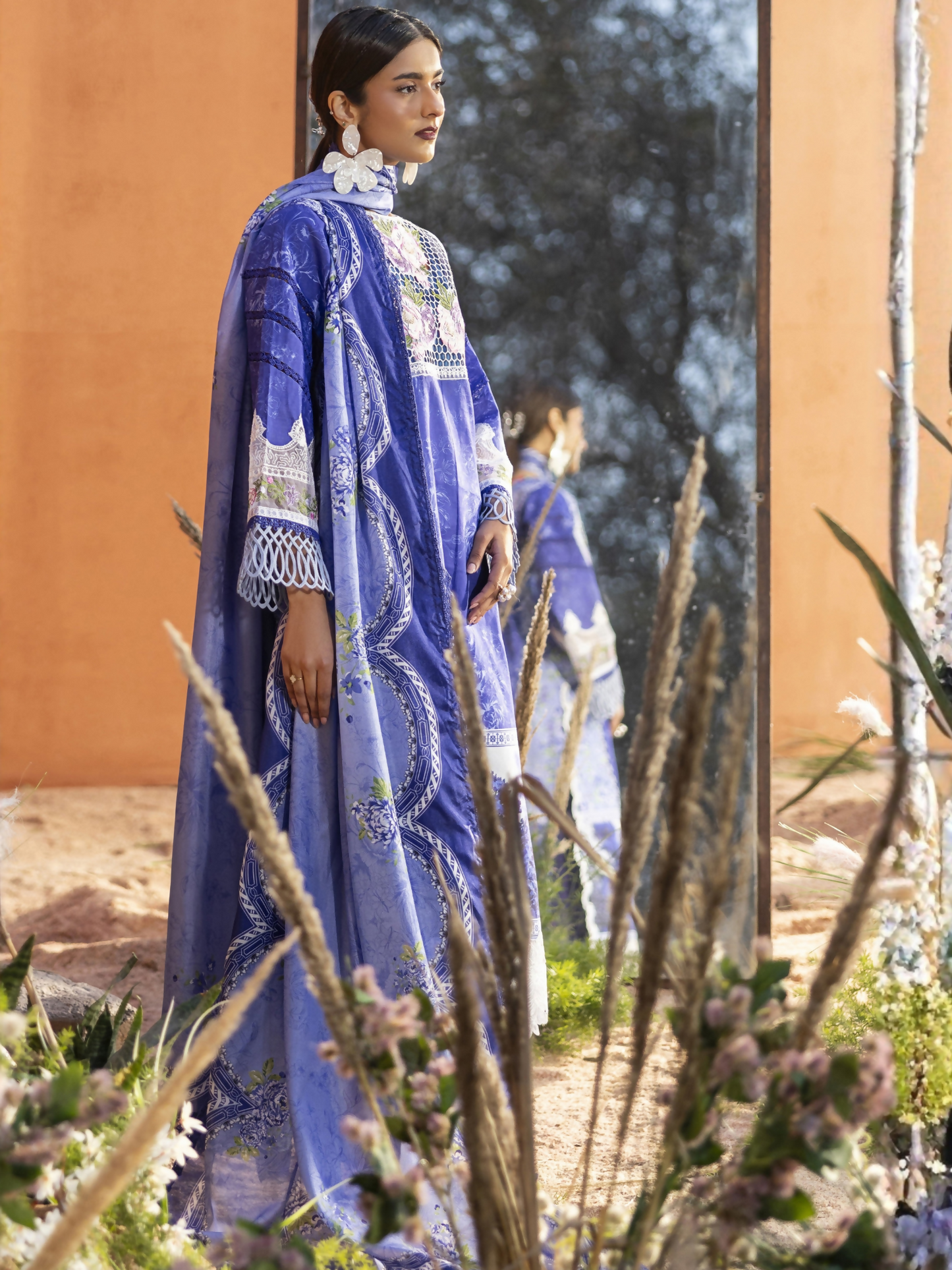 Parishay Ivy Bloom'26 Lawn Embroidered Unstitched 3-Piece Suit-IB-08