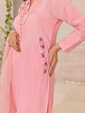 Ruby's Couture Panache Raw Silk Embroidered Stitched 3-Piece Suit-Ayzal