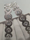 H&A Jewellery One Carat Silver Rhodium-Plated Karay with Semi-Precious Stones