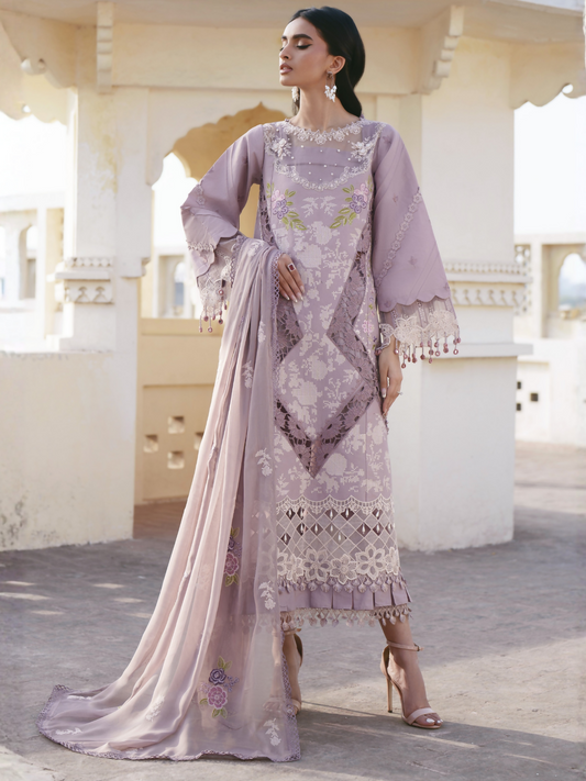 Parishay Shangrila Lawn Embroidered Unstitched 3-Piece Suit-SLA-09
