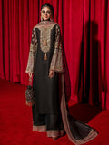 Hussain Rehar The Guestlist Raw Silk Embellished Stitched 3-Piece Suit-Stygian