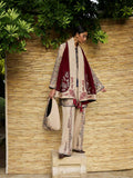 Jugnu By Hussain Rehar AW'25 Edit I Karandi Embroidered Scarf-Naaz