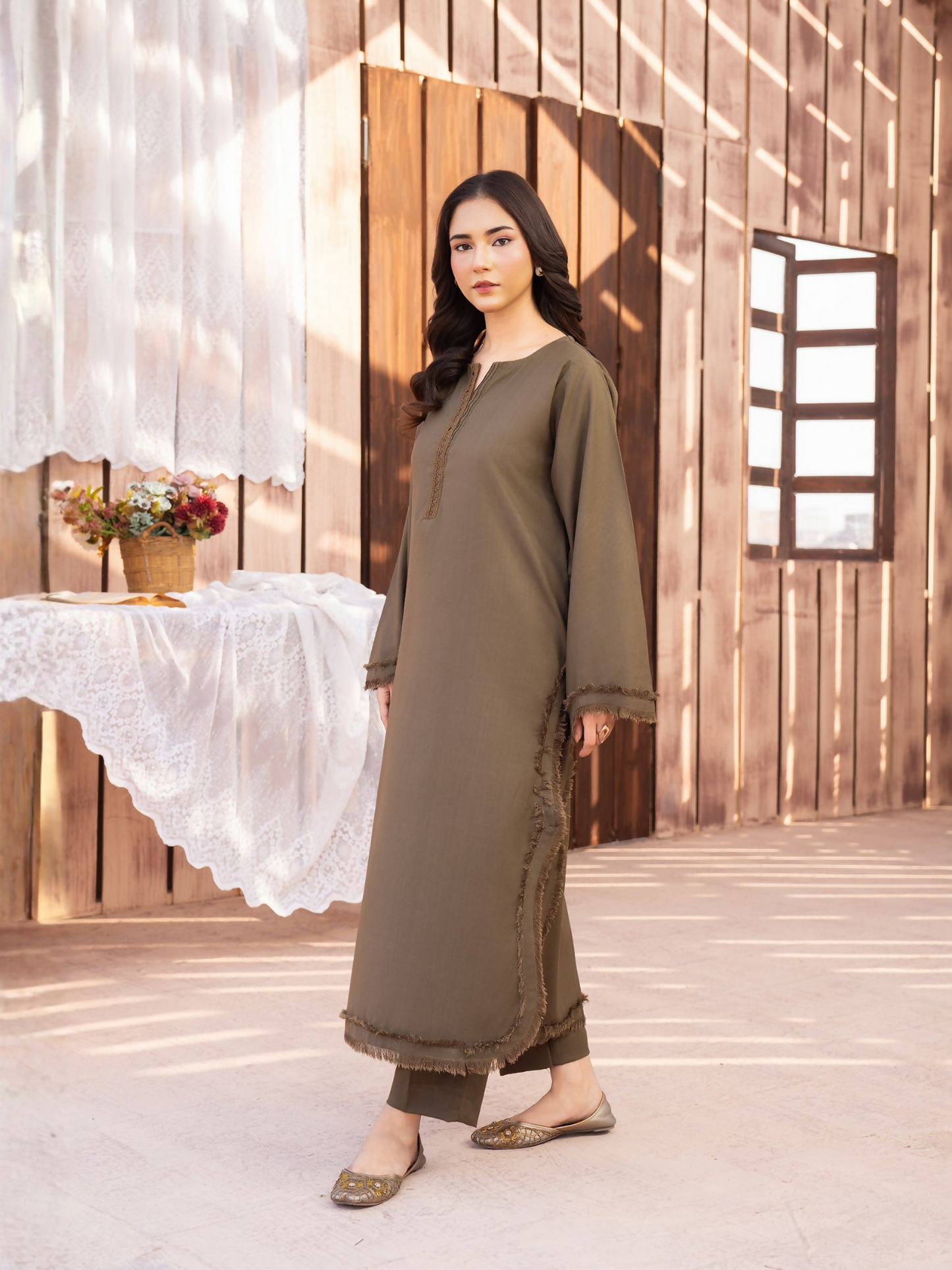 Panache Apparel Winter Core Linen Stitched Suit-Flurry