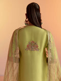 Hussain Rehar Candy Soap Raw Silk Embellished Stitched 3-Piece Suit-Platain