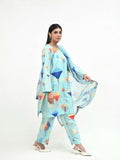 Imran Aftab Basant Mela Raw Silk Printed Stitched 3-Piece Suit-IARP 01