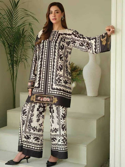 MH Cloth House Poly Lawn Printed Co-Ord Set-Manchali