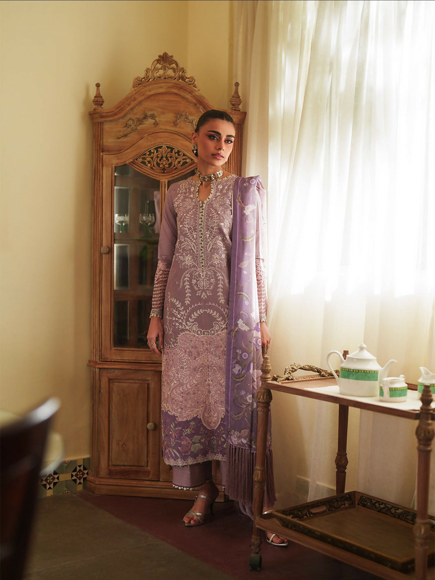 Binilyas Heritage Dore Summer'26 Lawn Embroidered Stitched 3-Piece Suit-177-B
