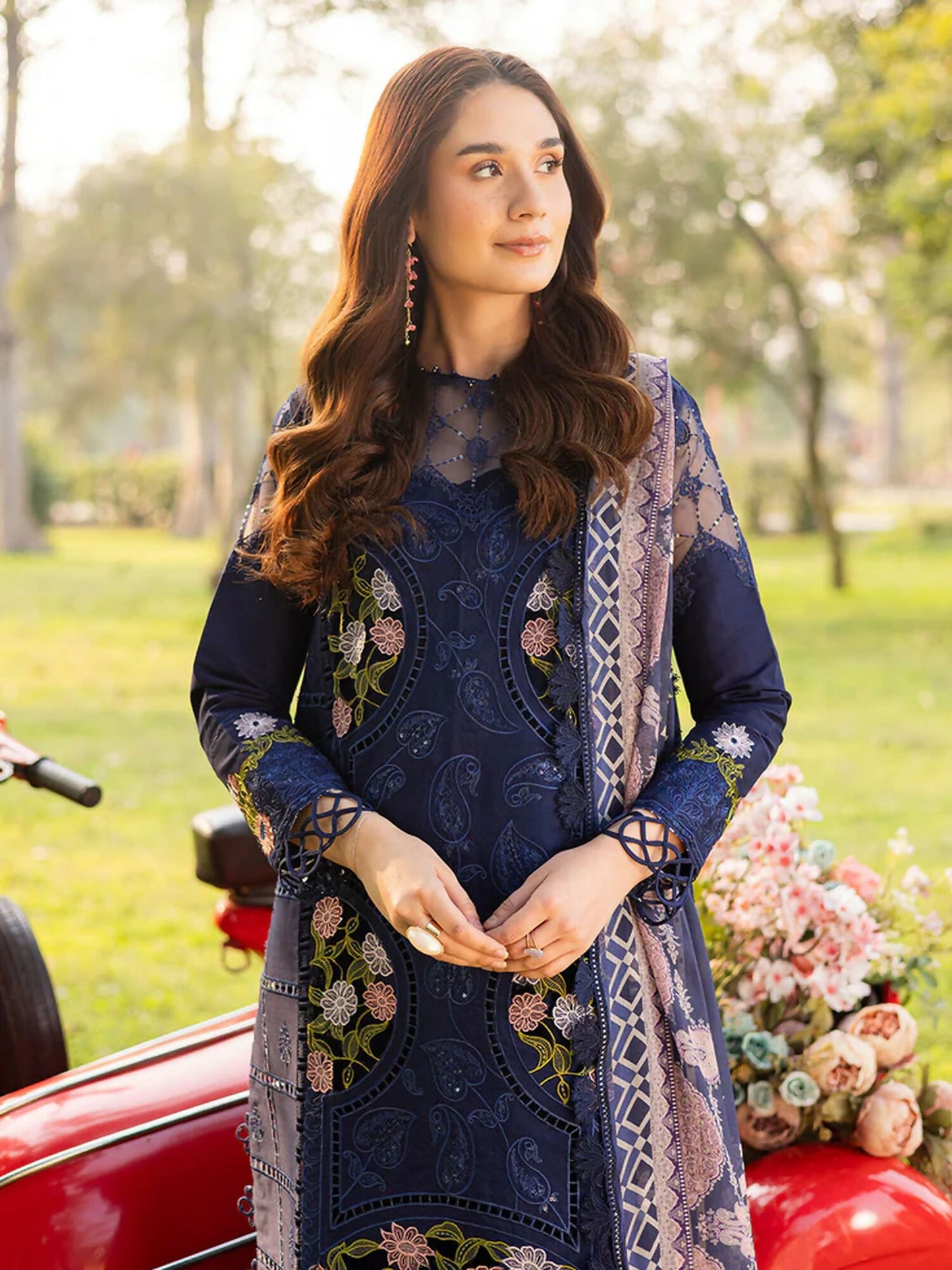 Parishay Shangrila V2 Lawn Embroidered Unstitched 3-Piece Suit-SHR -11