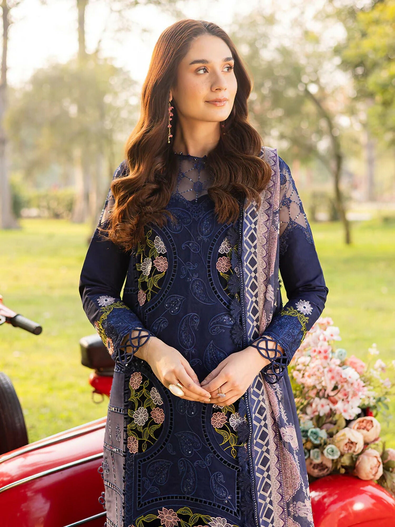 Parishay Shangrila V2 Lawn Embroidered Unstitched 3-Piece Suit-SHR -11