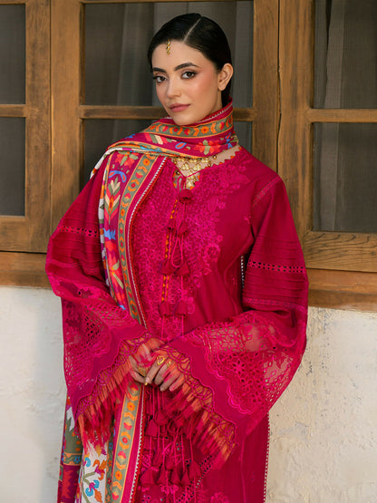 Binilyas Gulrukh Khaddar Embroidered Unstitched 3-Piece Suit-66-B