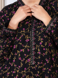 Tehzeeb Libas Summer Linen Embroidered Stitched 2-Piece Suit-MIDNIGHT GOLD