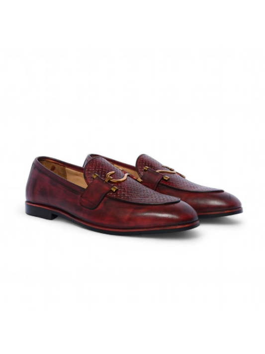 Semi-formal Mehron cow leather shoes with a sleek finish and durable rubber sole, designed for all-day comfort and refined style.