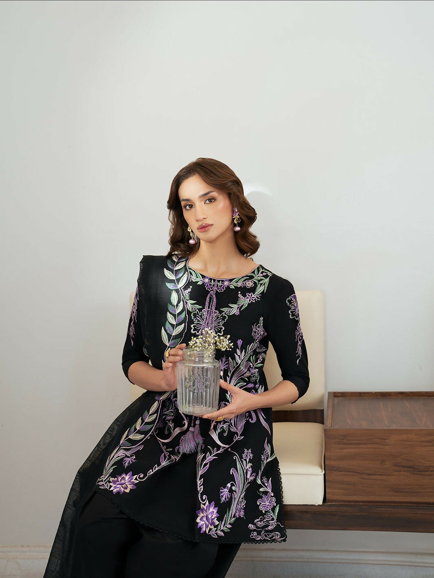 Mahnur Sera Pret'26 Lawn Embroidered Unstitched 3-Piece Suit-SP-07
