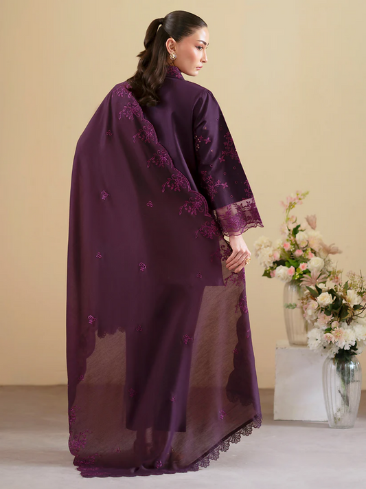 Mahnur Ember Lawn Embroidered Stitched 3-Piece Suit-EM-001