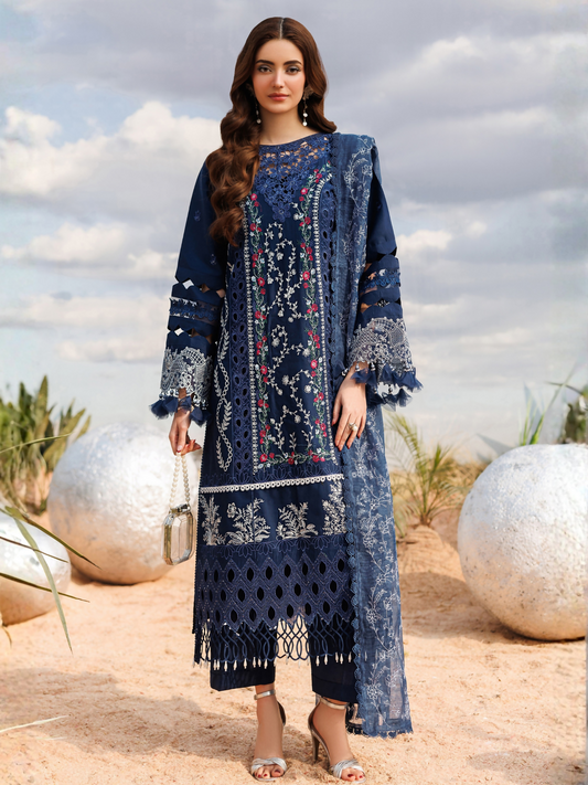 Parishay Shangrila Lawn Vol 2 Embroidered Unstitched 3-Piece Suit-ANG-08