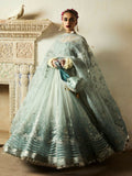 Hussain Rehar Organza Peshwas Embroidered Unstitched 3-Piece Suit-Maa’iya