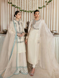 Hussain Rehar Moon In The Golden Cup Raw Silk Embellished Stitched 3-Piece Suit-Yakomoz