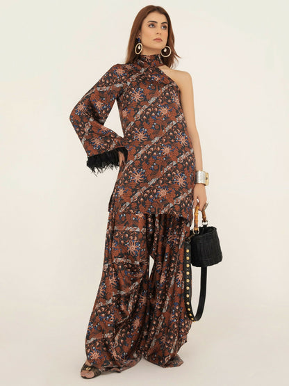 Shiza Hassan SH West Blended Silk Printed Co-Ord Set-Hazel