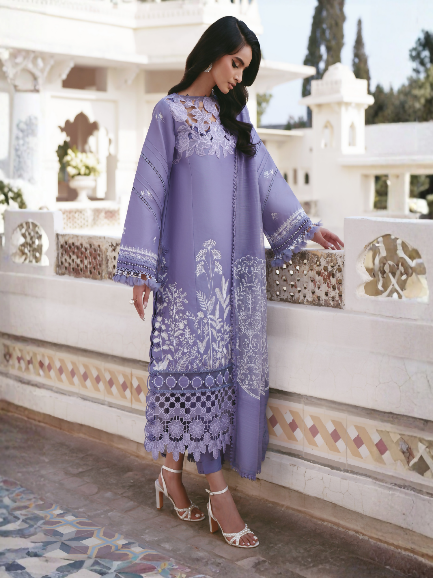 Parishay Shangrila Lawn Embroidered Unstitched 3-Piece Suit-SLA-10